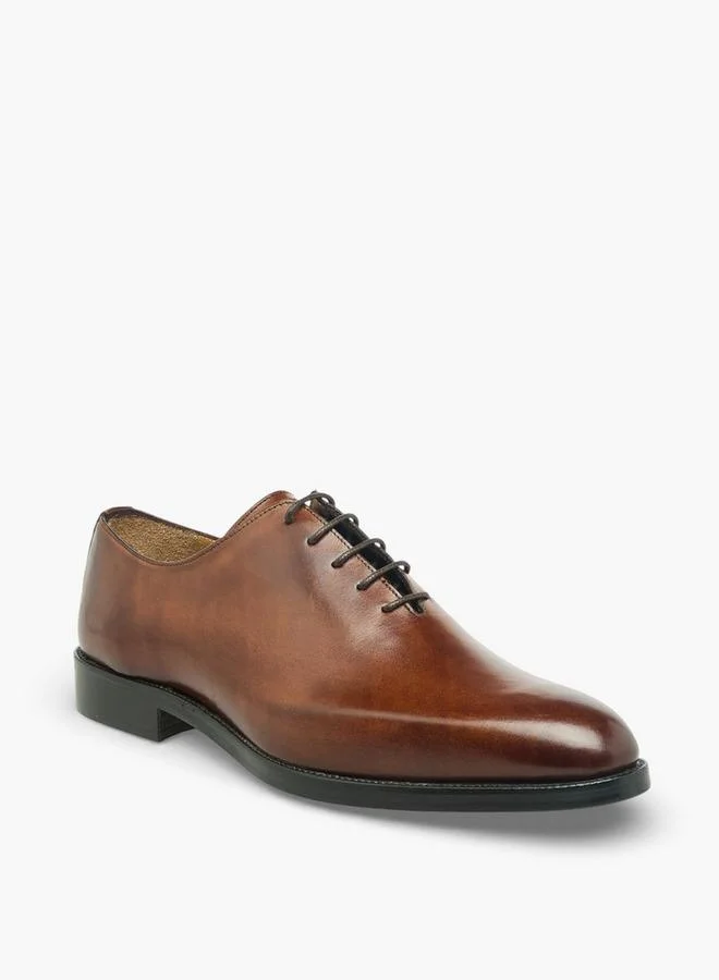DUCHINI Men Lace-Up Leather Oxford Loafers